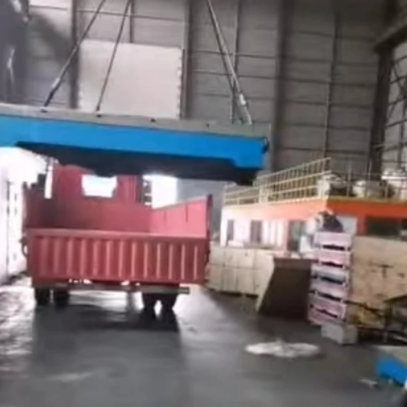 The Cast Iron Inspection Platform Is Being Loaded Onto The Vehicle For Shipment